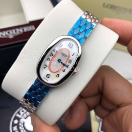 Longines Fashion Oval Case Steel Strap Watch