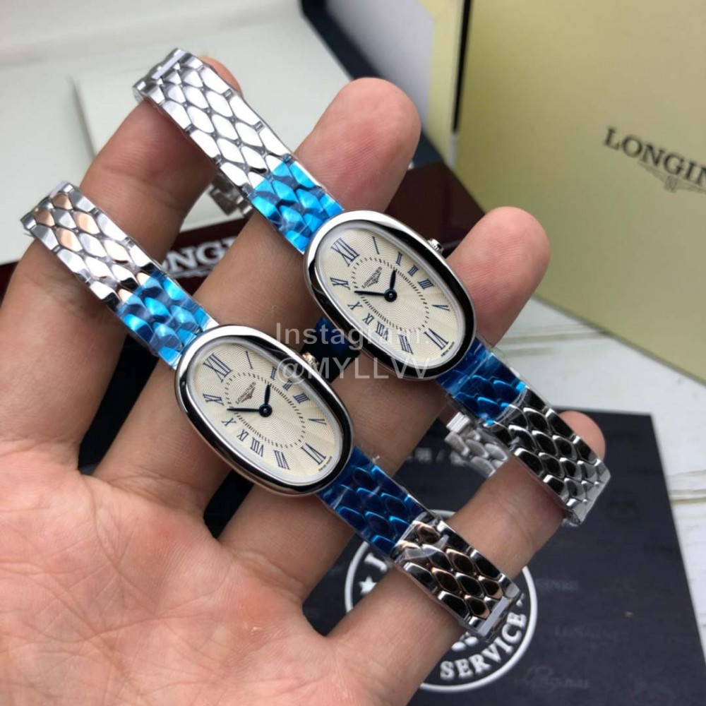 Longines Fashion Oval Case Roman Numeral Dial Watch