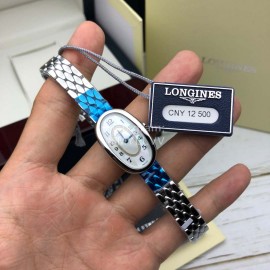 Longines Oval Case Steel Strap Watch