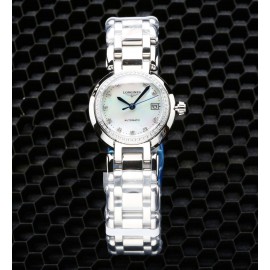 Longines Diamond Waterproof Silver Steel Strap Watch