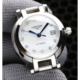 Longines Diamond Waterproof Steel Strap Watch Silver