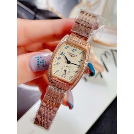 Longines Wine Barrel Shaped Fine Steel Case Watch Rose Gold