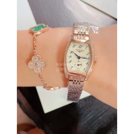 Longines Wine Barrel Shaped Fine Steel Case Watch Rose Gold