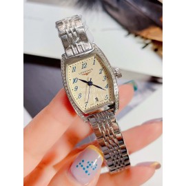 Longines New Wine Barrel Shaped Fine Steel Case Watch Silver