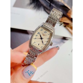 Longines New Wine Barrel Shaped Fine Steel Case Watch Silver