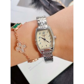 Longines New Wine Barrel Shaped Fine Steel Case Watch Silver