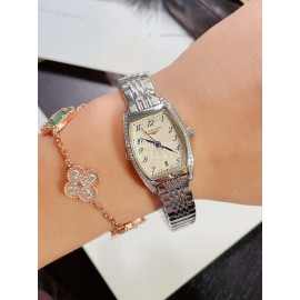 Longines New Wine Barrel Shaped Fine Steel Case Watch Silver