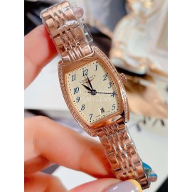 Longines New Wine Barrel Shaped Fine Steel Case Watch Rose Gold