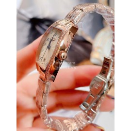 Longines New Wine Barrel Shaped Fine Steel Case Watch Rose Gold