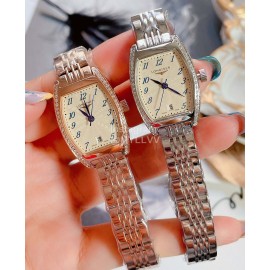 Longines New Wine Barrel Shaped Fine Steel Case Watch Rose Gold