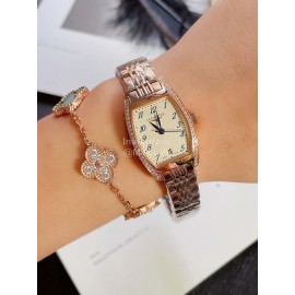 Longines New Wine Barrel Shaped Fine Steel Case Watch Rose Gold