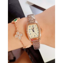 Longines New Wine Barrel Shaped Fine Steel Case Watch Rose Gold