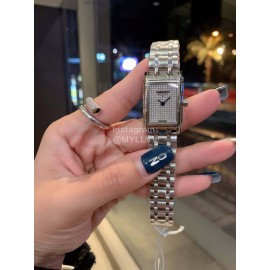 Longines Steel Strap Square Dial Watch Silver