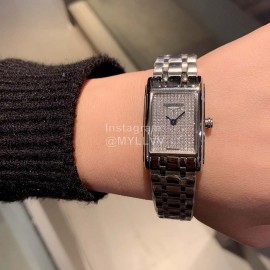 Longines Steel Strap Square Dial Watch Silver