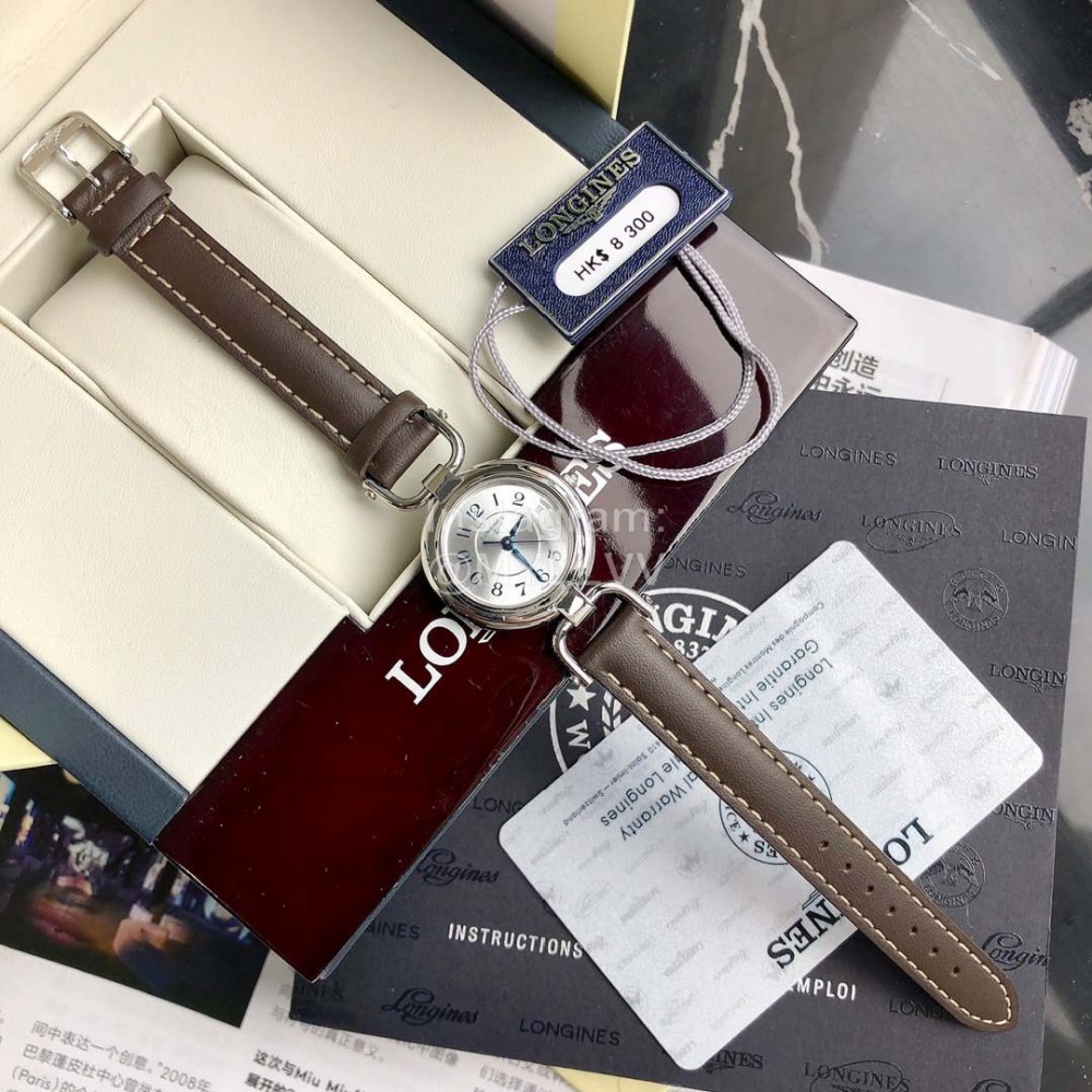 Longines 26.5mm Dial Quartz Watch For Women Coffee