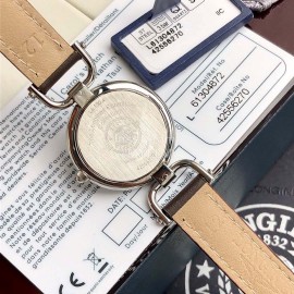 Longines 26.5mm Dial Leather Strap Quartz Watch For Women