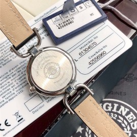 Longines 26.5mm Dial Black Leather Strap Quartz Watch For Women