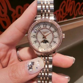 Longines Pearl Shell Dial Sapphire Crystal Steel Strap Watch For Women