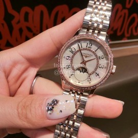 Longines Pearl Shell Dial Sapphire Crystal Steel Strap Watch For Women