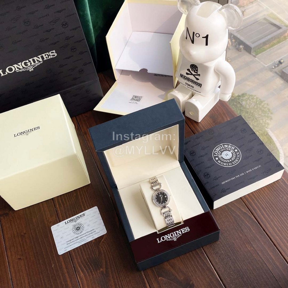 Longines 26.5mm Dial Steel Strap Quartz Watch For Women 