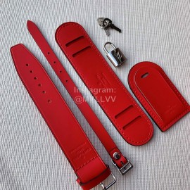 Louis Vuitton Supreme Keepall Water Ripple Leather Travel Bag Red M53419