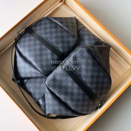 Louis Vuitton Keepall Soft And Spacious Handbag Black Edge Medium M41416