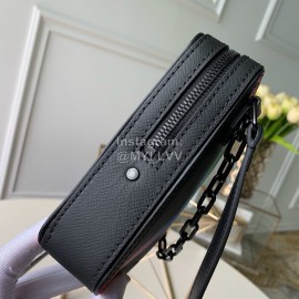 Louis Vuitton Danube Taga Rainbow Leather Messenger Bag Fog Black 30332