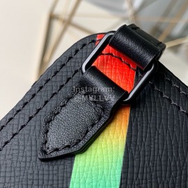 Louis Vuitton Danube Taga Rainbow Leather Messenger Bag Fog Black 30332