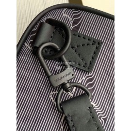 Louis Vuitton Canvas Camouflage Black Leather White Color Pendant Men's Shoulder Bag M55698