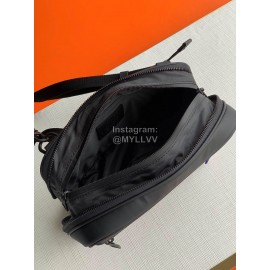 Louis Vuitton Canvas Camouflage Black Leather White Color Pendant Men's Shoulder Bag M55698