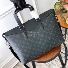 Louis Vuitton Classic Monogram Leather Men'S Briefcase Dark Blue M40566