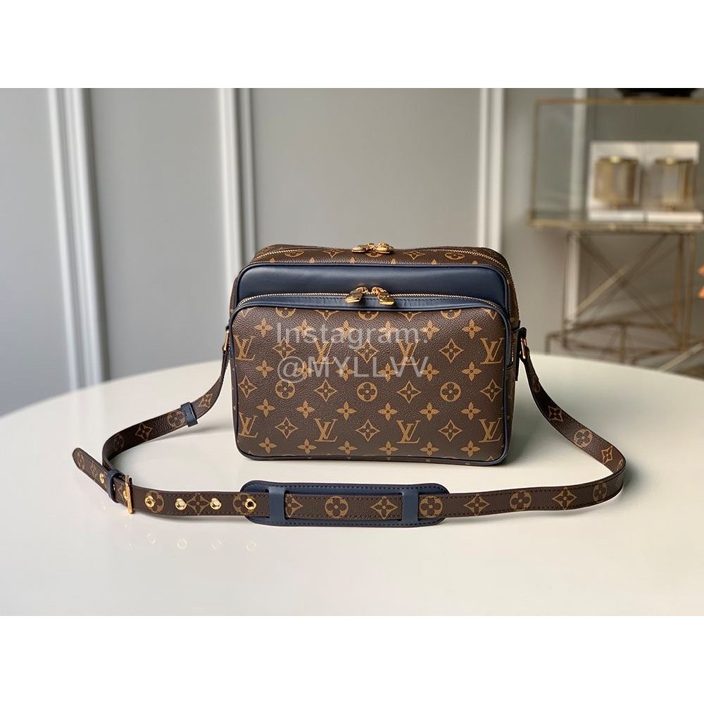 Louis Vuitton Epi Leather Patch Nil Slim Handbag Black Edge M51478