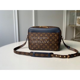 Louis Vuitton Epi Leather Patch Nil Slim Handbag Black Edge M51478