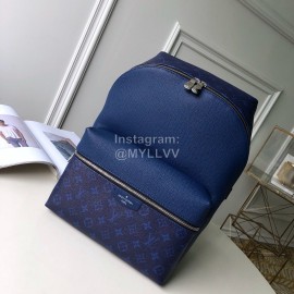 Louis Vuitton Discovery Monogram Canvas And Taga Leather Backpack Dark Blue Small 30229