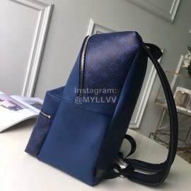 Louis Vuitton Discovery Monogram Canvas And Taga Leather Backpack Dark Blue Small 30229