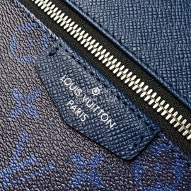 Louis Vuitton Discovery Monogram Canvas And Taga Leather Backpack Dark Blue Small 30229