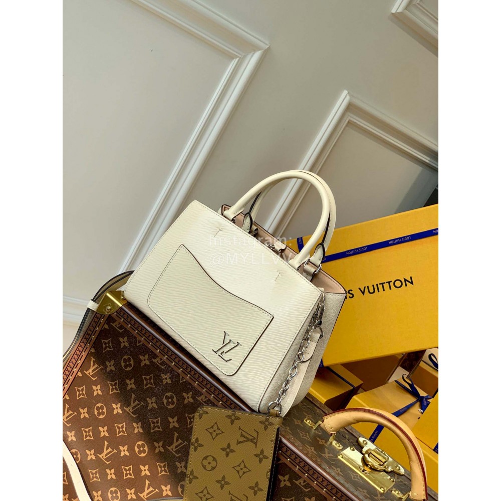 Lv Epi Leather Marelle Tote Bb Handbag Crossbdy Bag Beige