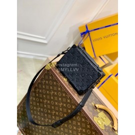 Lv Monogram Leather Handle Soft Trunk Crossbody Bag