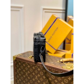 Lv Monogram Leather Handle Soft Trunk Crossbody Bag