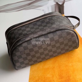 Lv Monogram Canvas Makeup Bag Gray