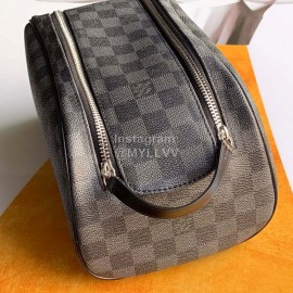 Lv Monogram Canvas Makeup Bag Gray