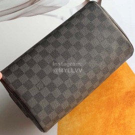 Lv Monogram Canvas Makeup Bag Gray