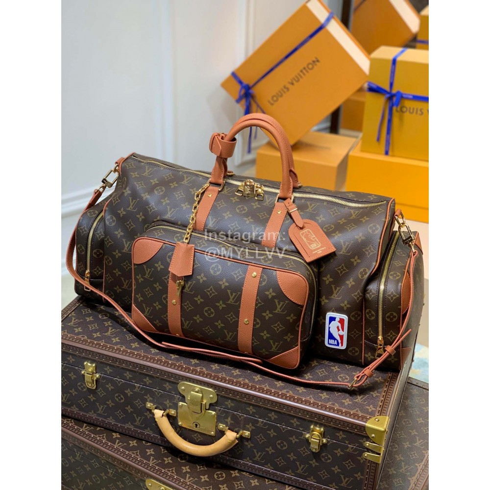Lv Monogram Canvas Keepall Trio Pocket
