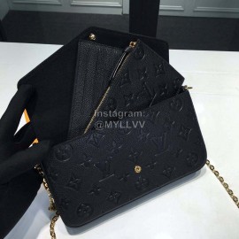 Lv Monogram Empreinte Canvas Pochette Felicie Black