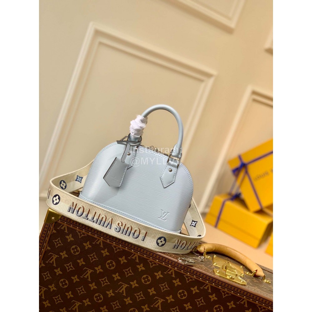 Lv Epi Leather Alma Bb Handbag Crossbody Bag Blue