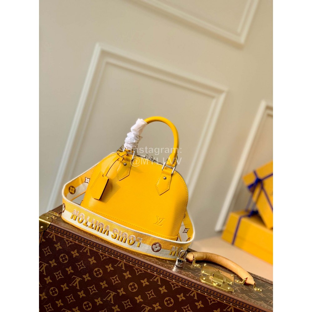 Lv Epi Leather Alma Bb Handbag Crossbody Bag Yellow