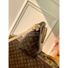 Lv Medium Monogram Canvas Zipper Tote Bag Brown