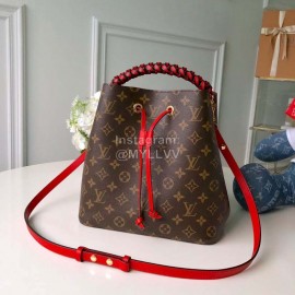 Lv Soft Monogram Canvas NéOnoé Red