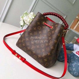Lv Soft Monogram Canvas NéOnoé Red