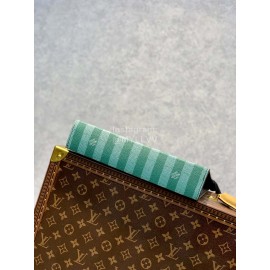 Lv Damier Stripes Canvas Pochette Voyage Handbag